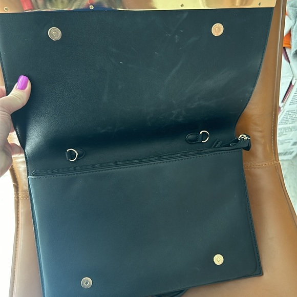 Aldo metallic leopard print clutch envelope handbag - Picture 8 of 10